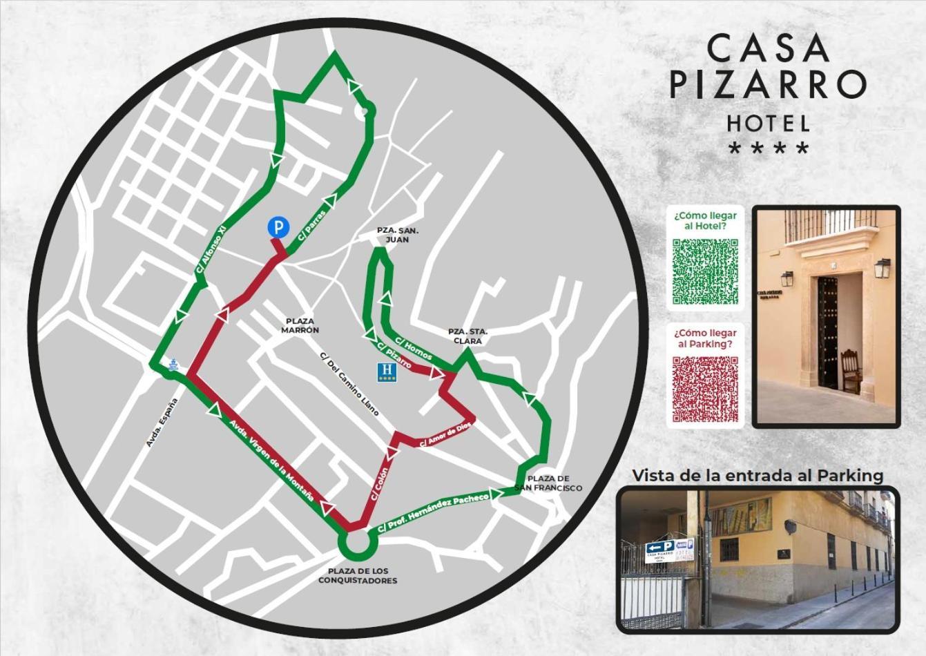 Casa Pizarro Hotel Caces エクステリア 写真
